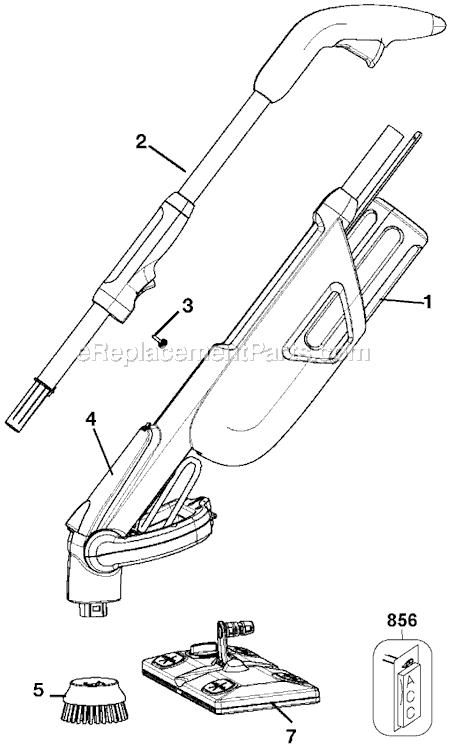 Page A Diagram and Parts List for PM1000 Type 1 Black and Decker Power Scrubber